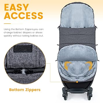 Orzbow Universal Stroller Footmuff, Winter Baby Bunting Bag, Weather-Proof