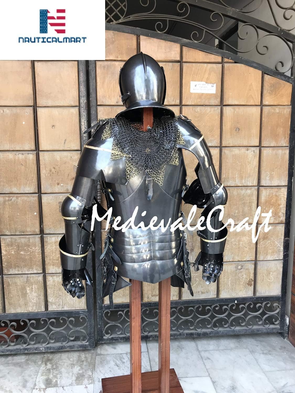 Renaissance Armor Knight Half Suit of Armour with Chain Mail Medieval Costume