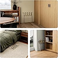 Vista 6 de Sumerflos Portaequipajes de acrílico para habitación de invitados, soporte plegable para maleta con correas de cuero para dormitorio, sala de estar