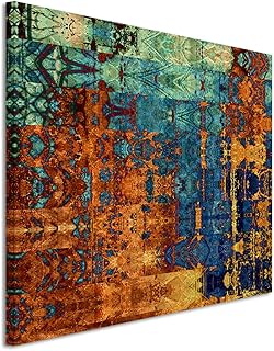 Bestforhome GmbH Quadro – Calda Immagine Astratta Marrone Blu, 90 x 60 cm