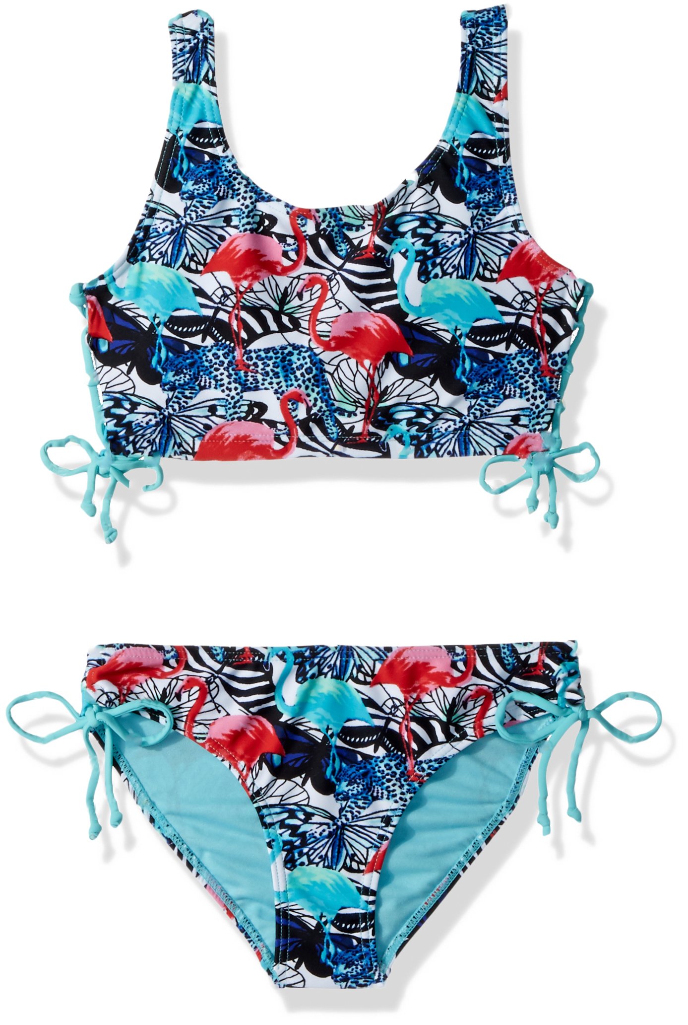 Vigoss Girls' Spirit Animal Tankini, Multi-Colored, 14