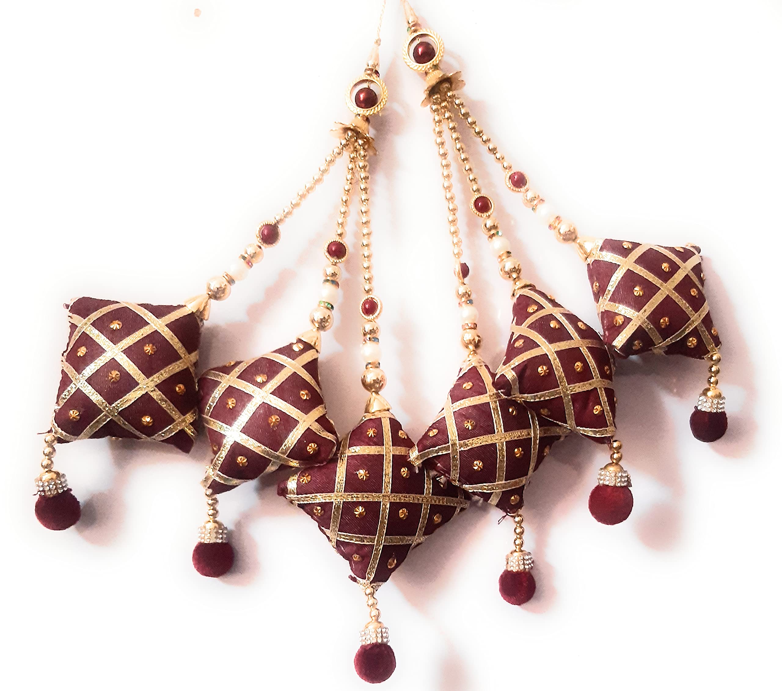 Libas Fashion Latkan Handmade Tassels Women Lehanga Latkan Designer Work Latkan Long Hanging Latkan Design Heavy for Bridal Beautiful Color Set 2 PC (Maroon) (B0923B1K17) Amazon Price History, Amazon Price Tracker
