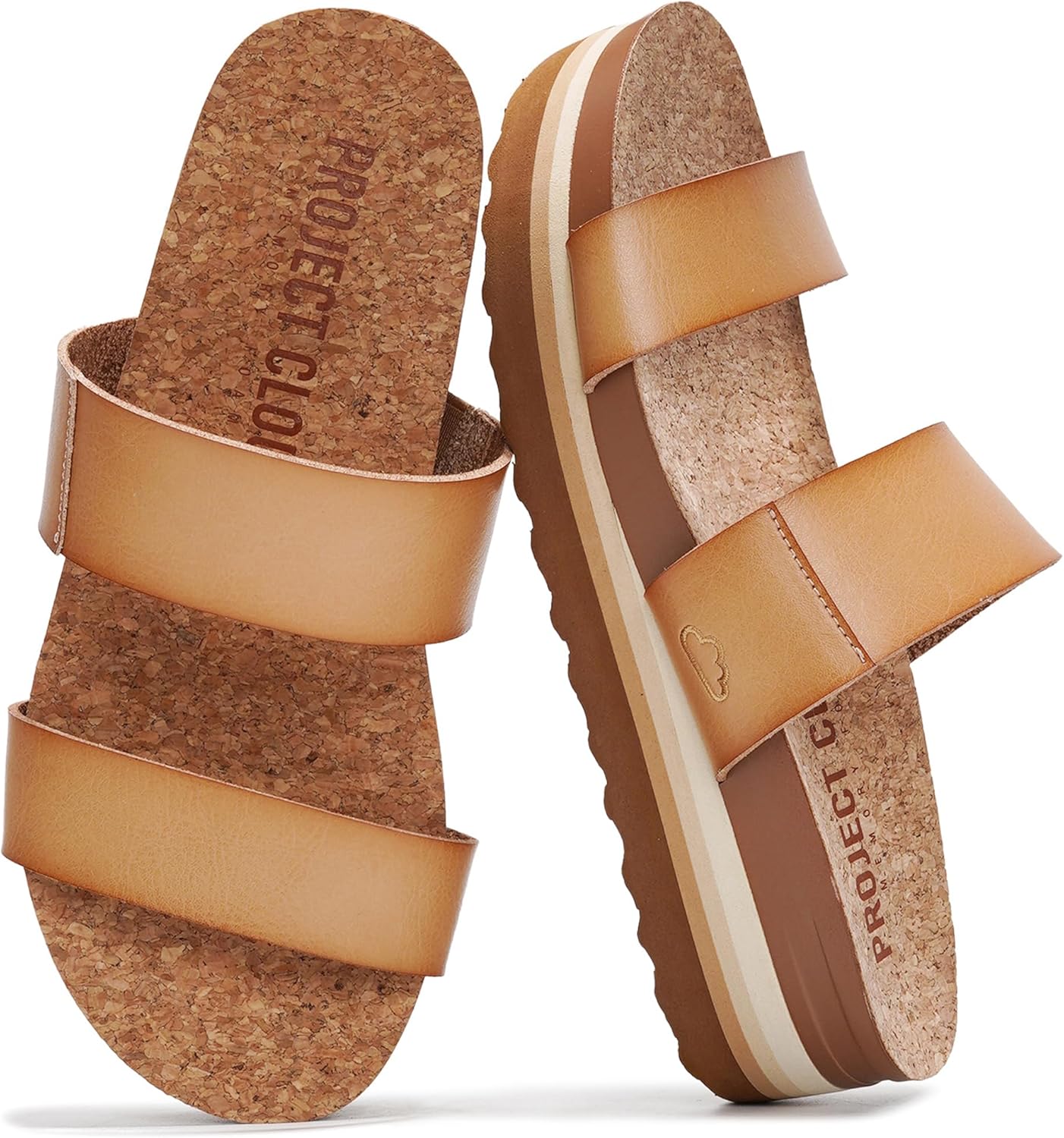 Project Cloud Womens Sandals - Premium Cork Insole Insole Shoes for Women Lightweight and Non Slip Beach Sandals for Women 2026