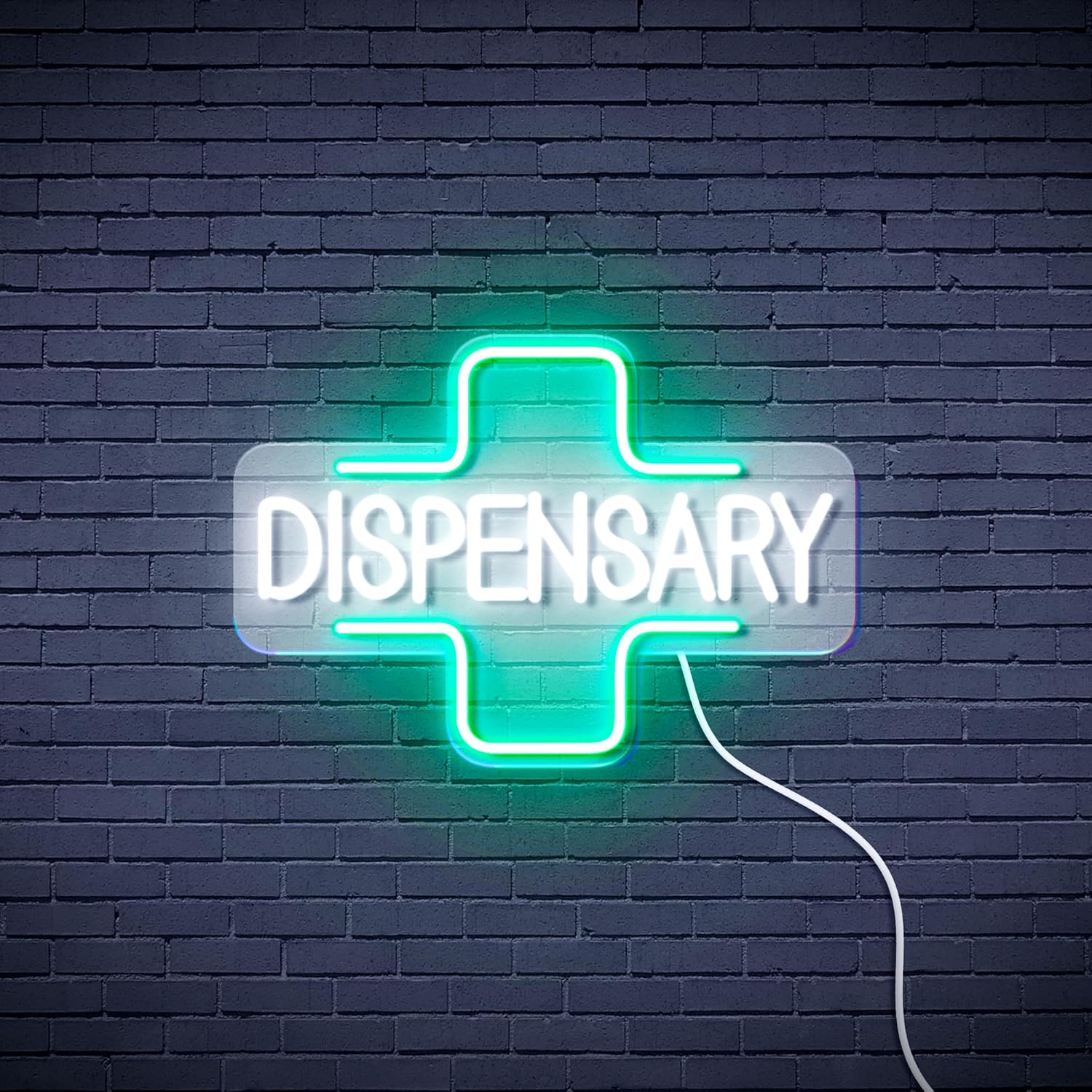 ADVPRO Dispensary with Cross Flex Silicone LED Neon Sign - Green - st16s33-fnu0327-g