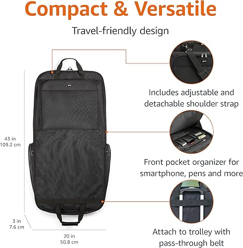 Miniatura 2 de Tienda Basics Bolsa de ropa de tres pliegues, Negro -, Viajes