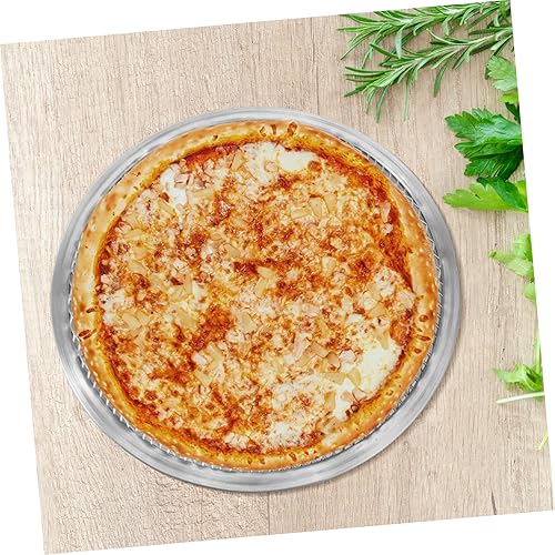 Miniatura 7 de SHERCHPRY Sartenes redondos para pizza, juego de herramientas de perforación de metal, bandeja para hornear pasta, rejilla para pizza, pantalla de