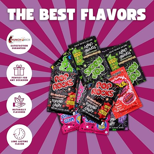 Miniatura 3 de Pop Rocks (paquete de 18)  18 paquetes envueltos individualmente de caramelos Pop Rocks  9 sabores surtidos de caramelos crujientes