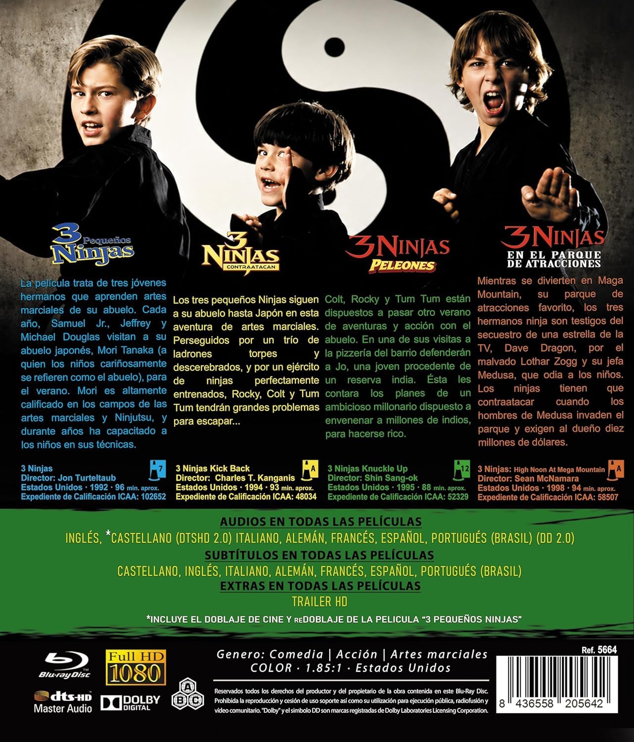 3 Ninjas / Ninja Kids Quadrilogie Blu Ray 4 Films