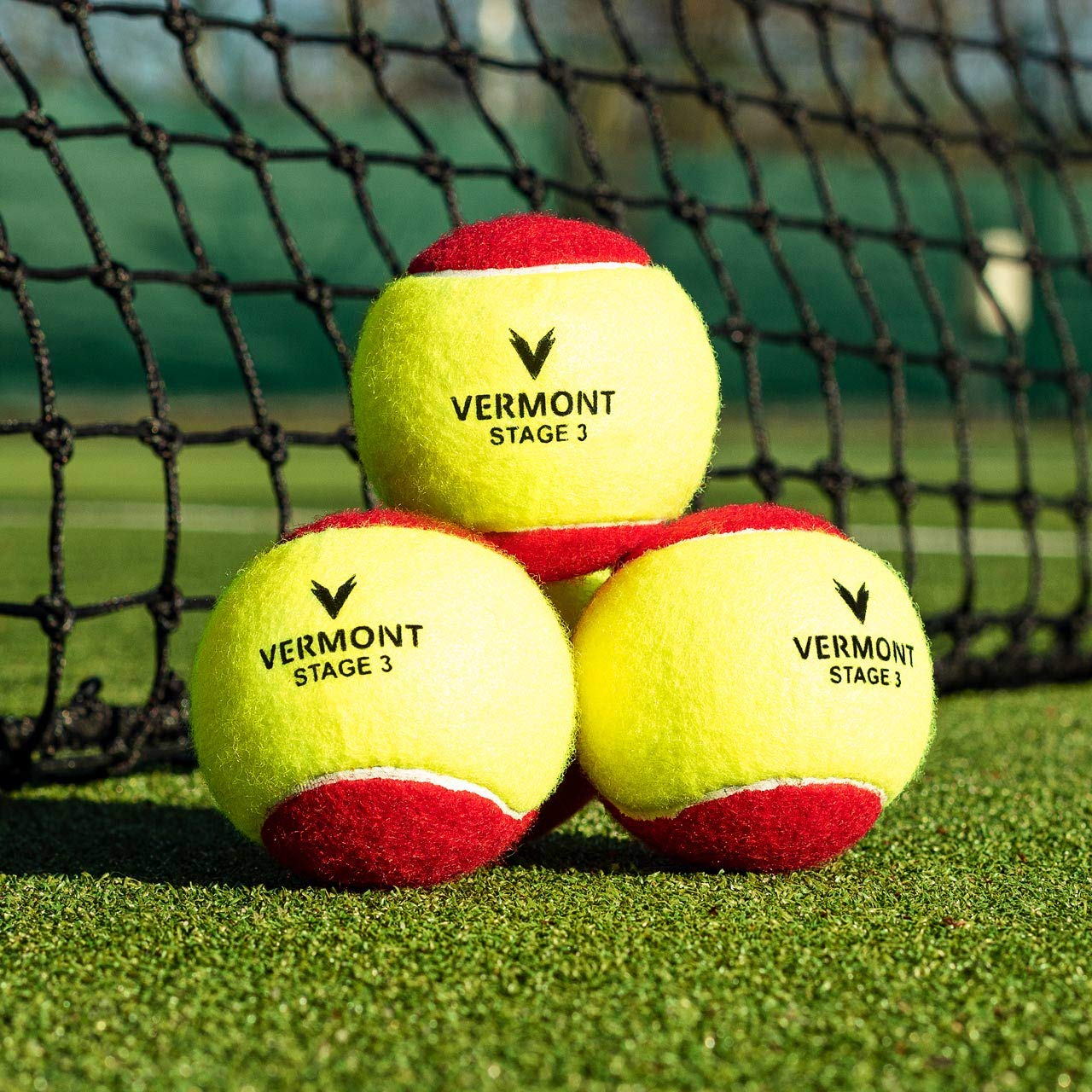 Vermont Training Tennis Balls – ITF Approved Mini Red (Stage 3), Pack of 12