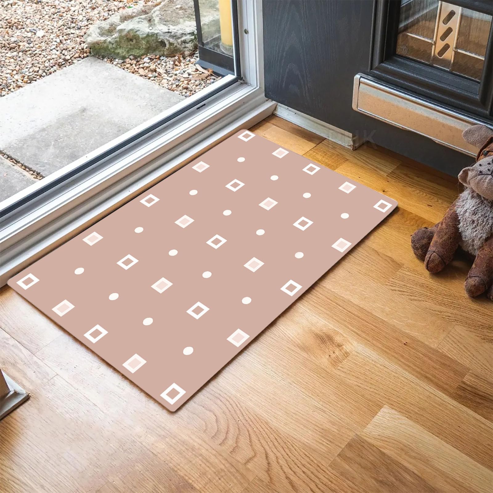 Tapis de sol absorbant brun clair ideal pour le couloir et les pattes de chien