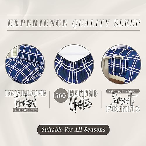 Miniatura 3 de Elegant Comfort Lilliana - Juego de sábanas de 6 piezas, comodidad suprema, resistente a la decoloración y a las arrugas, 1500 microfibra de calidad