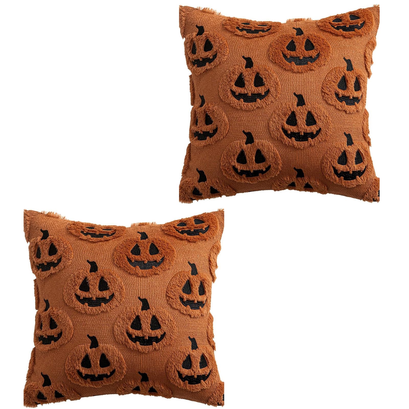 Elnwnnkc Halloweens Themed Plush Pillow Cover Multipurpose Decorative Cushion Cover for Season Thick Plush Halloween Pillow Covers