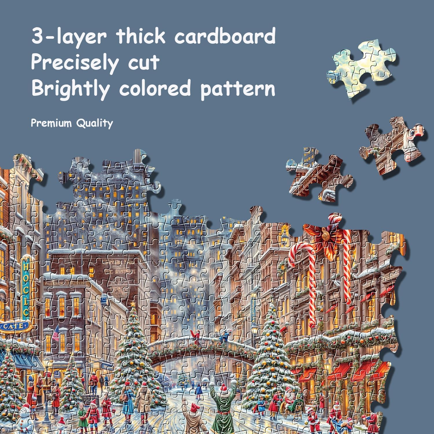 Jigsaw Puzzles 1000 Pieces - WISHDIAM Puzzles for Adults - Christmas ...