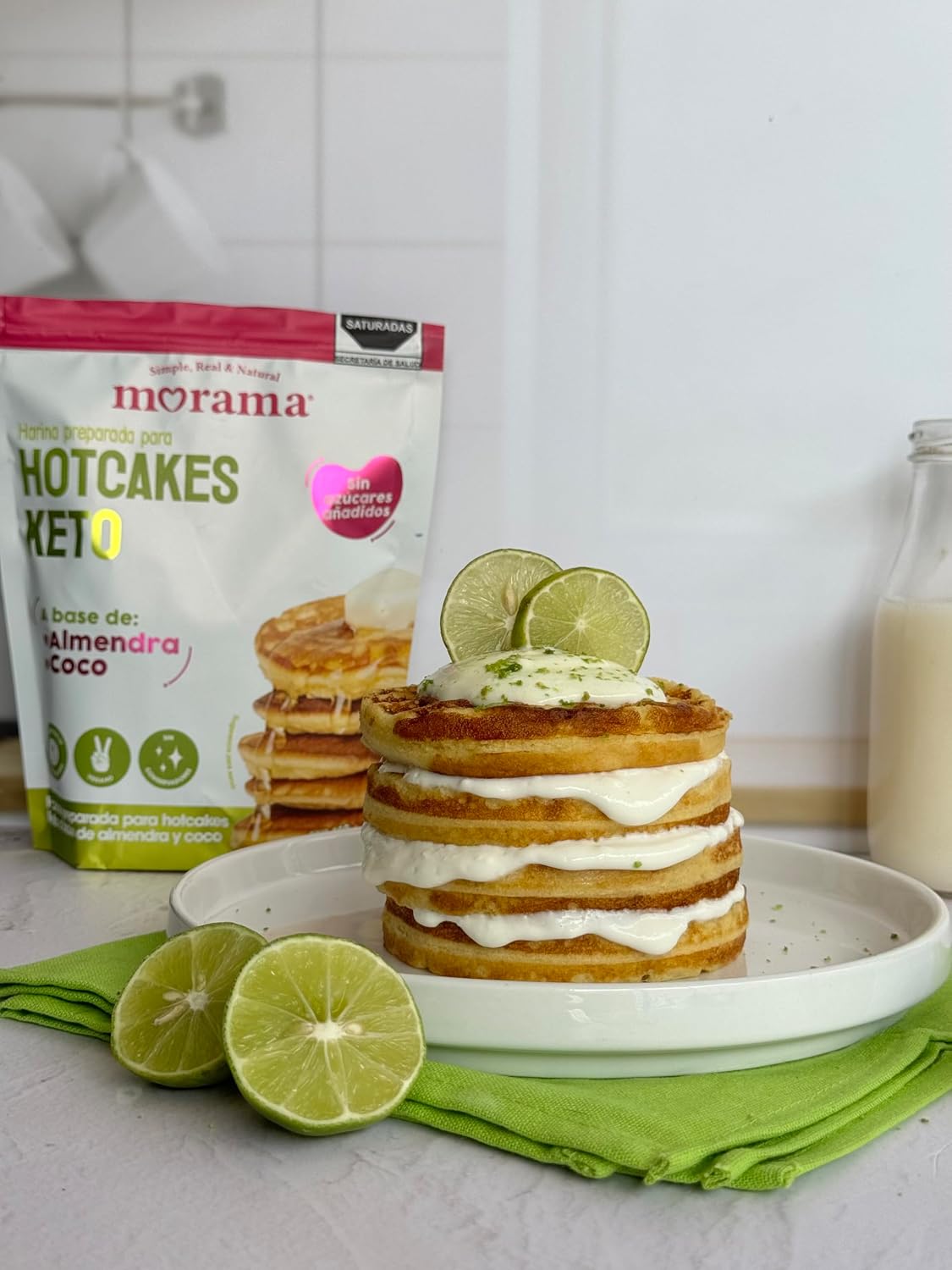 Keto Pancake and Waffle Mix MORAMA - Low-Carb, Dairy Free, Vegan and Naturally Almond and Coconut Flours Mix for Nutritional Ketosis. Pancakes and Waffles for Breakfast (KETO, 1PACK)