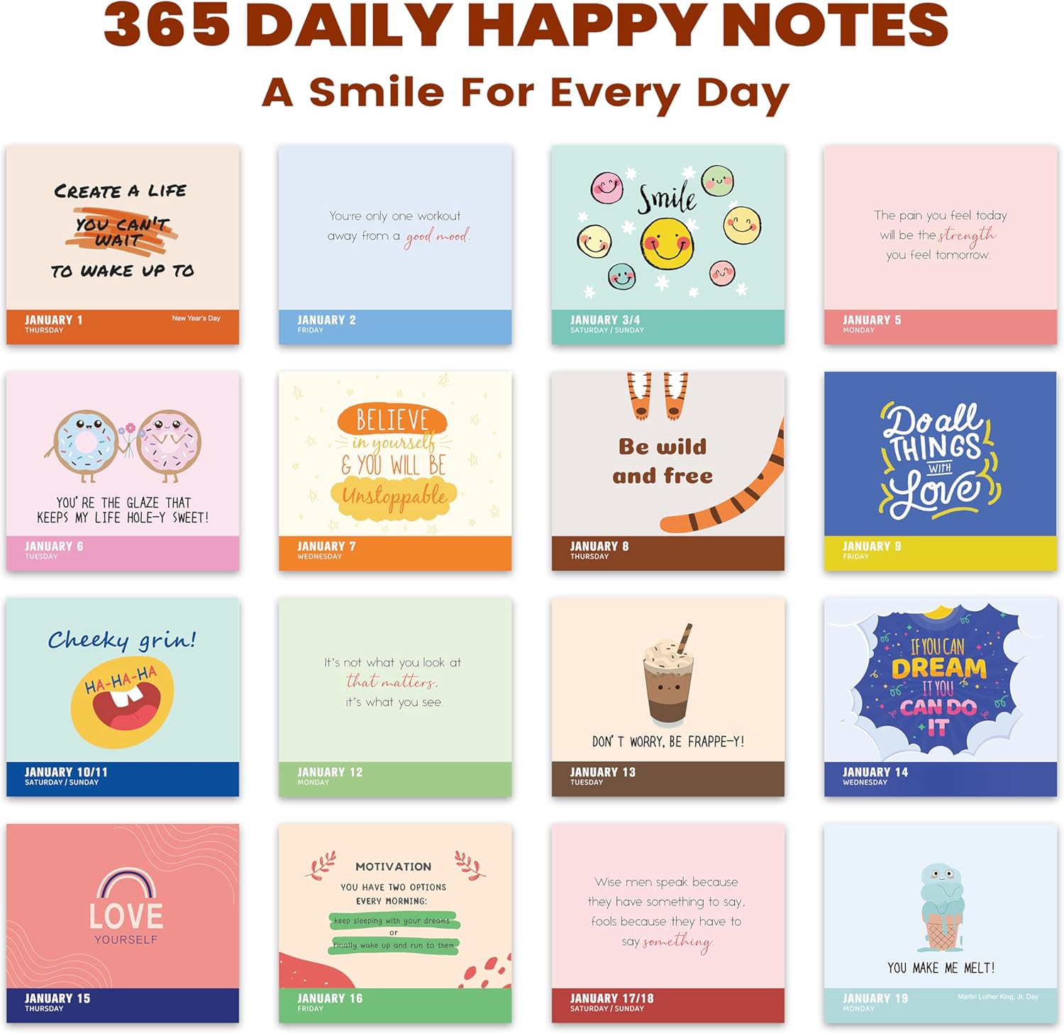 Daily Calendar 2026, 2026 Desk Calendar, 6'' x 5'', JAN. 2026 - DEC. 2026, Daily Flip Desk Inspirational Quotes With 300+ Daily Motivational Quote, Inspirational Gifts for Women, Office Desk Accessories & Decor, Yellow - Image 5