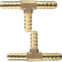 2pcs Brass 3/8 Hose Barb Tee T 3 Way Union Fitting for Water Fuel Air by CX WONDERLAND