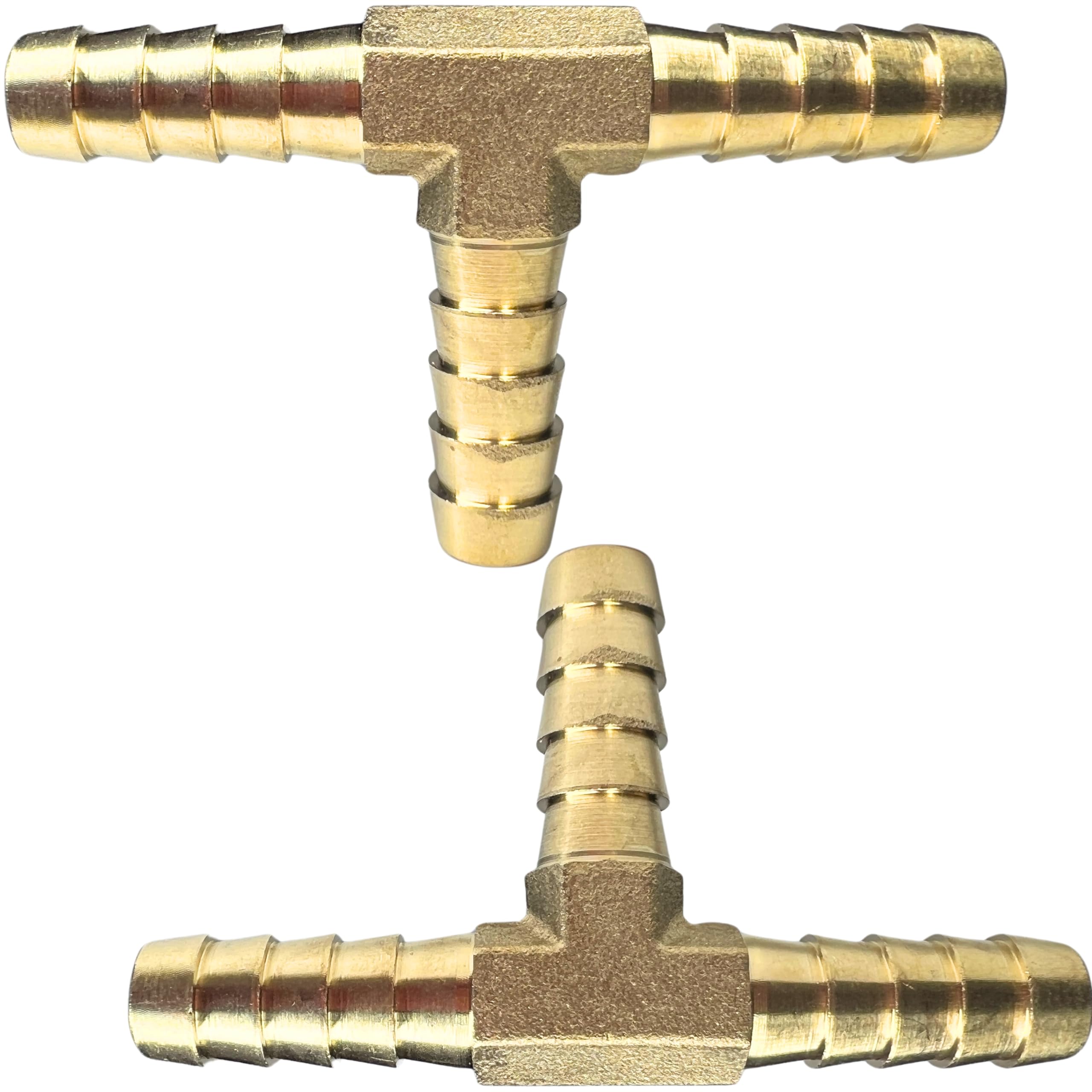 2pcs Brass 3/8'' Hose Barb Tee T 3 Way Union Fitting for Water Fuel Air by CX WONDERLAND
