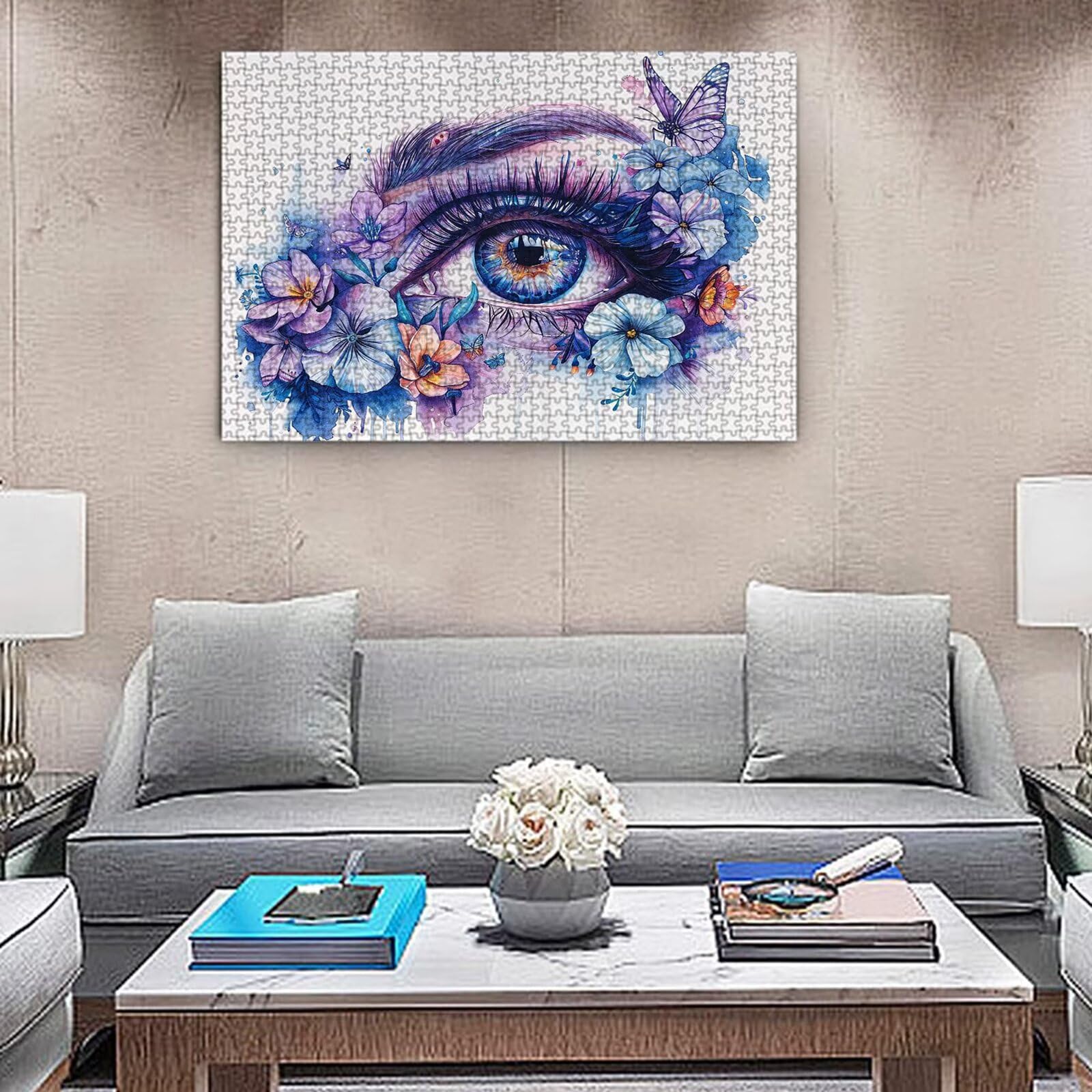 Jigsaw Puzzle, 4000 Pezzi Puzzle Classici, Fiore Puzzle Rilassamento Intelligence, Mpossibile Difficile Puzzles impegnativo per adulti Puzzles per Gioco Familiare, Regalo per Amore Amico Occhi K0F-287