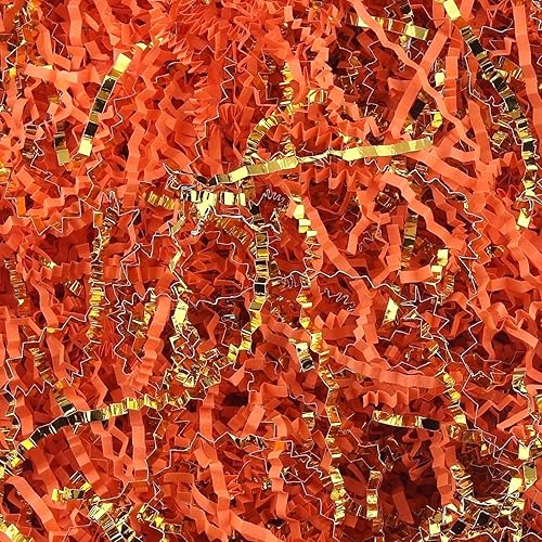 Miniatura 31 de Relleno de papel de corte arrugado de 8 onzas (1/2 libras), envoltura de regalo y relleno de cesta de regalo para Navidad, Halloween y decoraciones