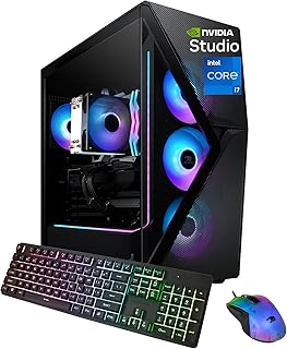 iBUYPOWER Slate MESH Gaming PC Desktop Computer Intel Core i7 14700F CPU, NVIDIA GeForce RTX 5070 12GB GPU, 32GB DDR5 RGB 5200MHz RAM, 1TB NVMe SSD, Windows 11 Home, Keyboard and Mouse - SMI7N5701
