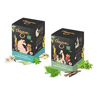 CHAYAM Detox and Sleep Tea Combo | Moringa Tulsi Tea with Ginger 20 Tea Bags, 40g |Chamomile Tea with Peppermint, 20 Tea Bags, 40g | Total 40 Tea Bags, 80g | 100% Natural Wellness Tea