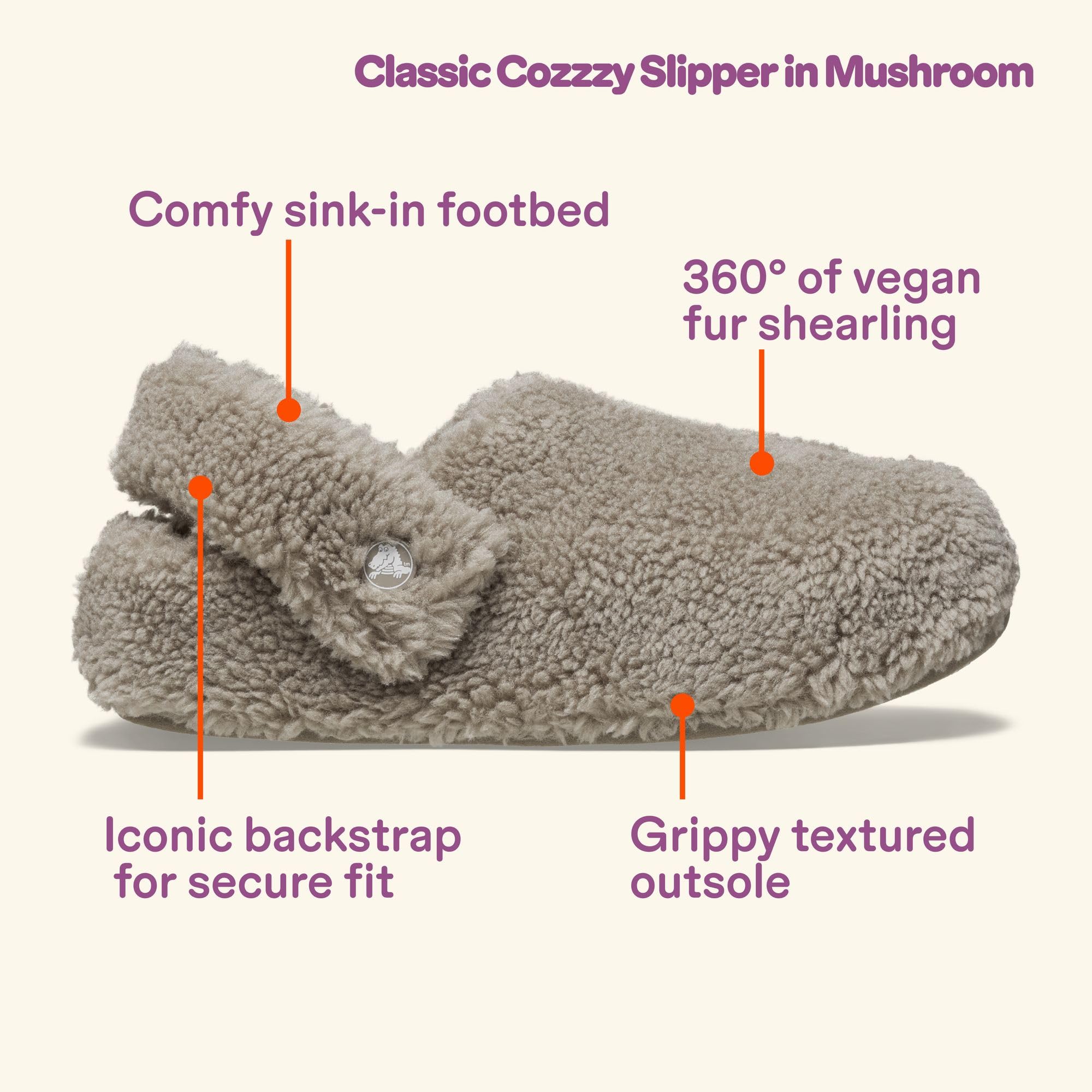 Crocs Uniseks Classic Cozzzy SlipperKapcie