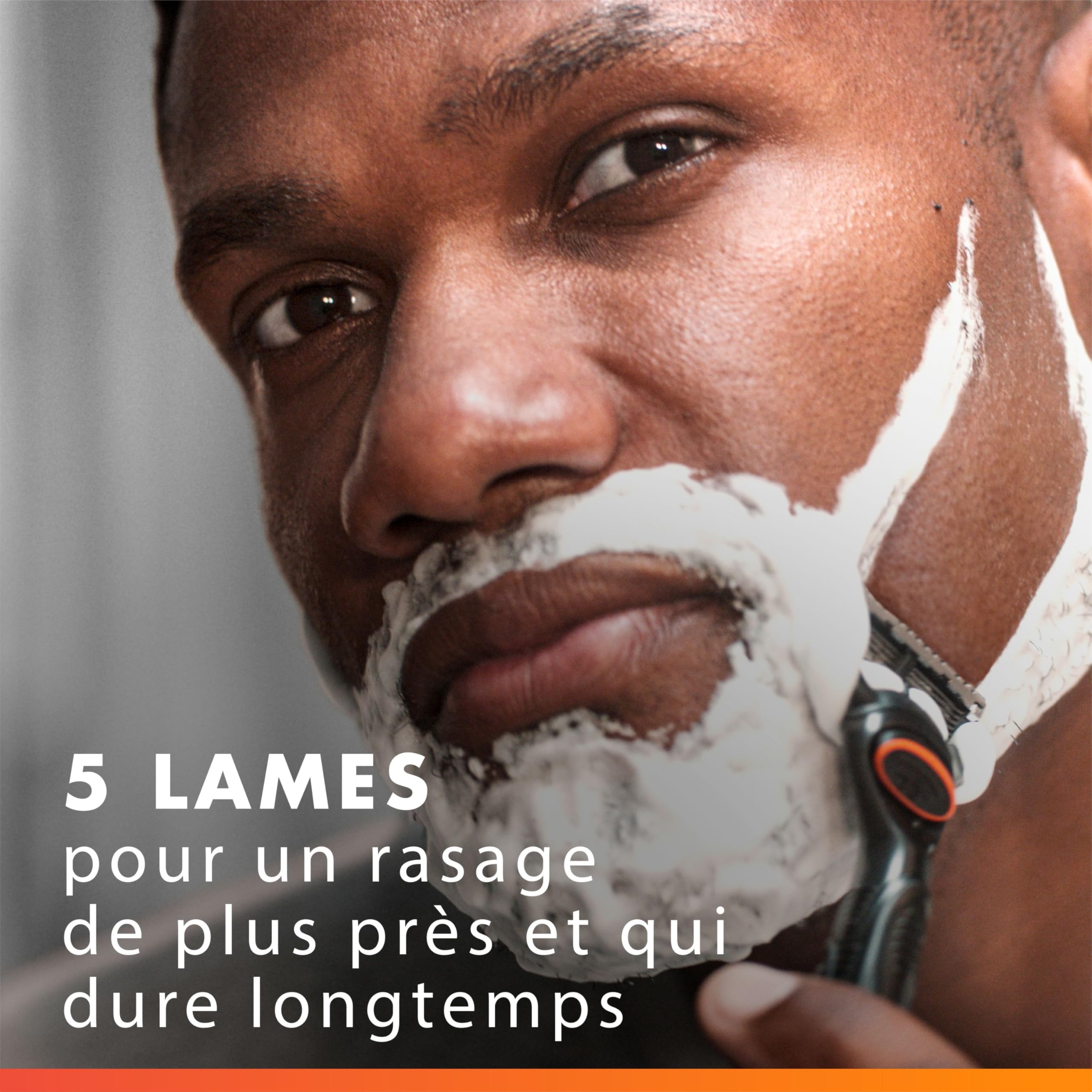 Gillette Lames de Rasoir Homme Fusion 5 Power, Pack de 4 | Cartouche Dotée d’une Bande Lubrifiante Améliorée, Anti-Friction, Rasage avec Micro-Pulsions, 1 Recharge Jusqu’à 30 Jours