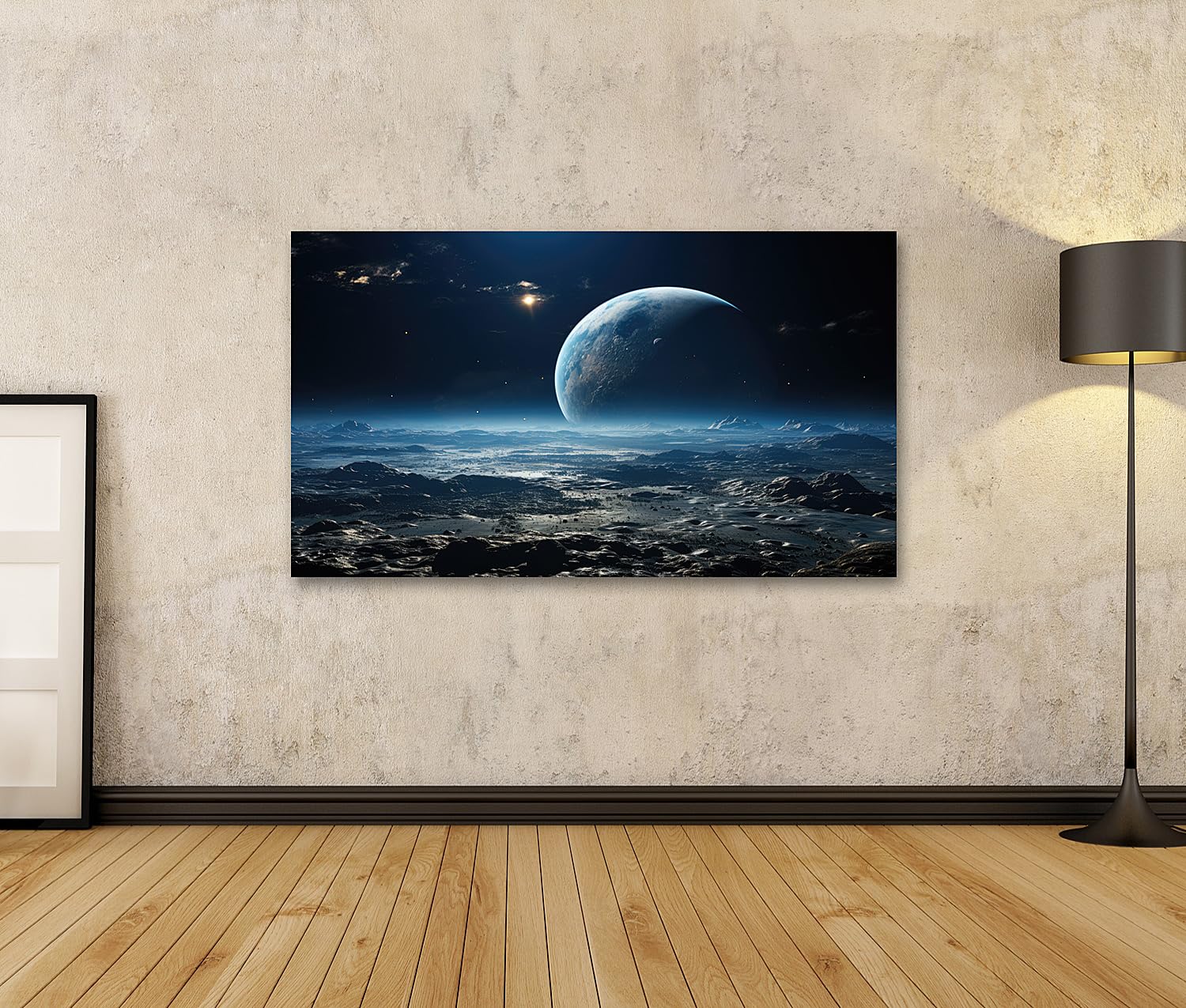 islandburner Cuadro sobre lienzo Tierra como superficie de la luna imágenes murales póster