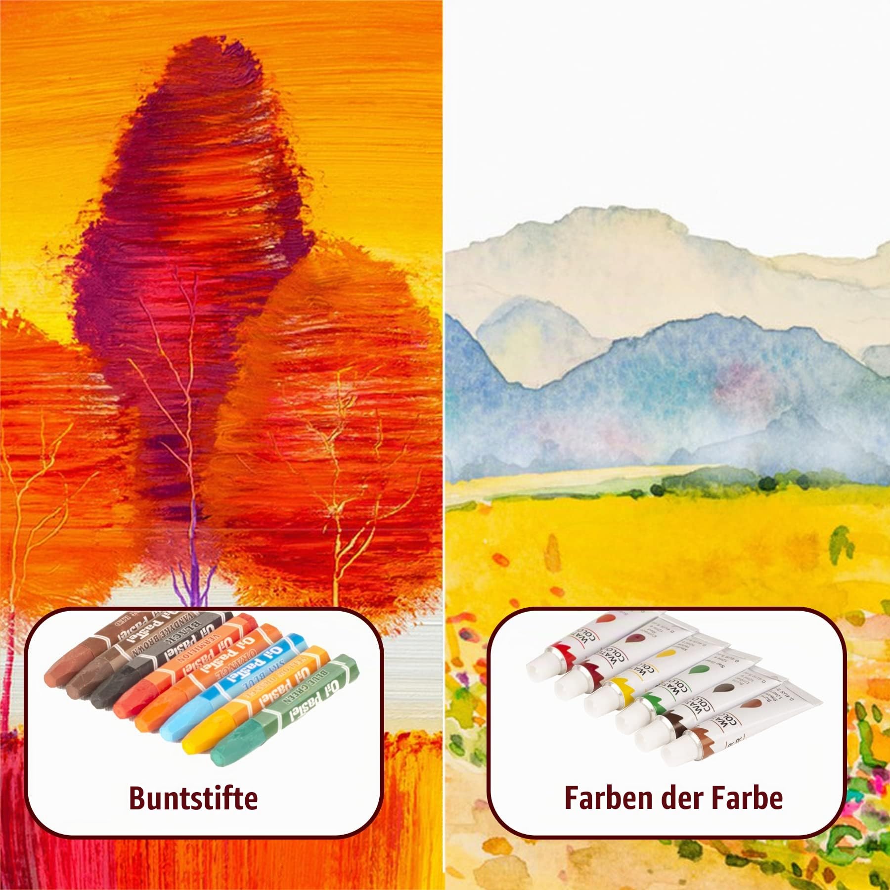 KINSPORY Malkoffer für Kinder, 168-tlg. Malset für Kinder, Malerei set | Kreatives Malset Kinder mit vielfältigen Malutensilien für Kunstkurse, Geschenk für Geburtstage, Feiertage und Weihnachten
