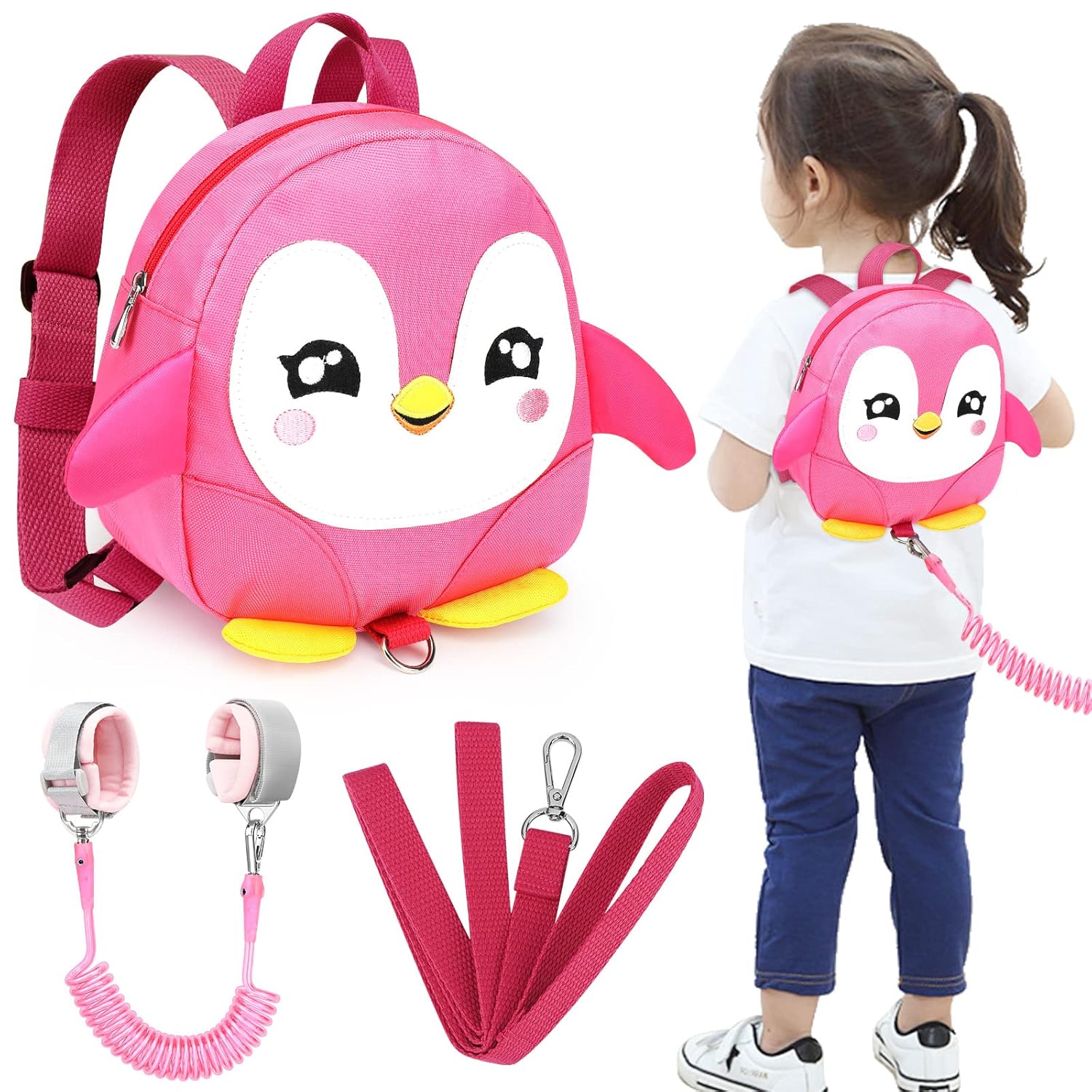 Accmor Toddler Harness Backpack Leash, Cute Penguin kid