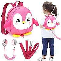 Vista 11 de Accmor Mochila con arnés para niños pequeños con correa, lindas mochilas con dinosaurios con enlace antipérdida en la muñeca, lindas pulseras