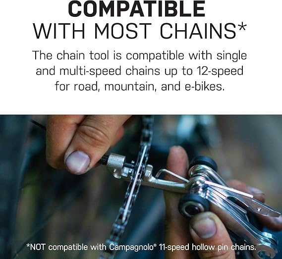Topeak Alien II 31-Function Folding Bike Multi-Tool, Compact Two-Piece Design with Chain Tool, Tire Levers, Bottle Opener, Carry Bag, Chrome Vanadium Construction