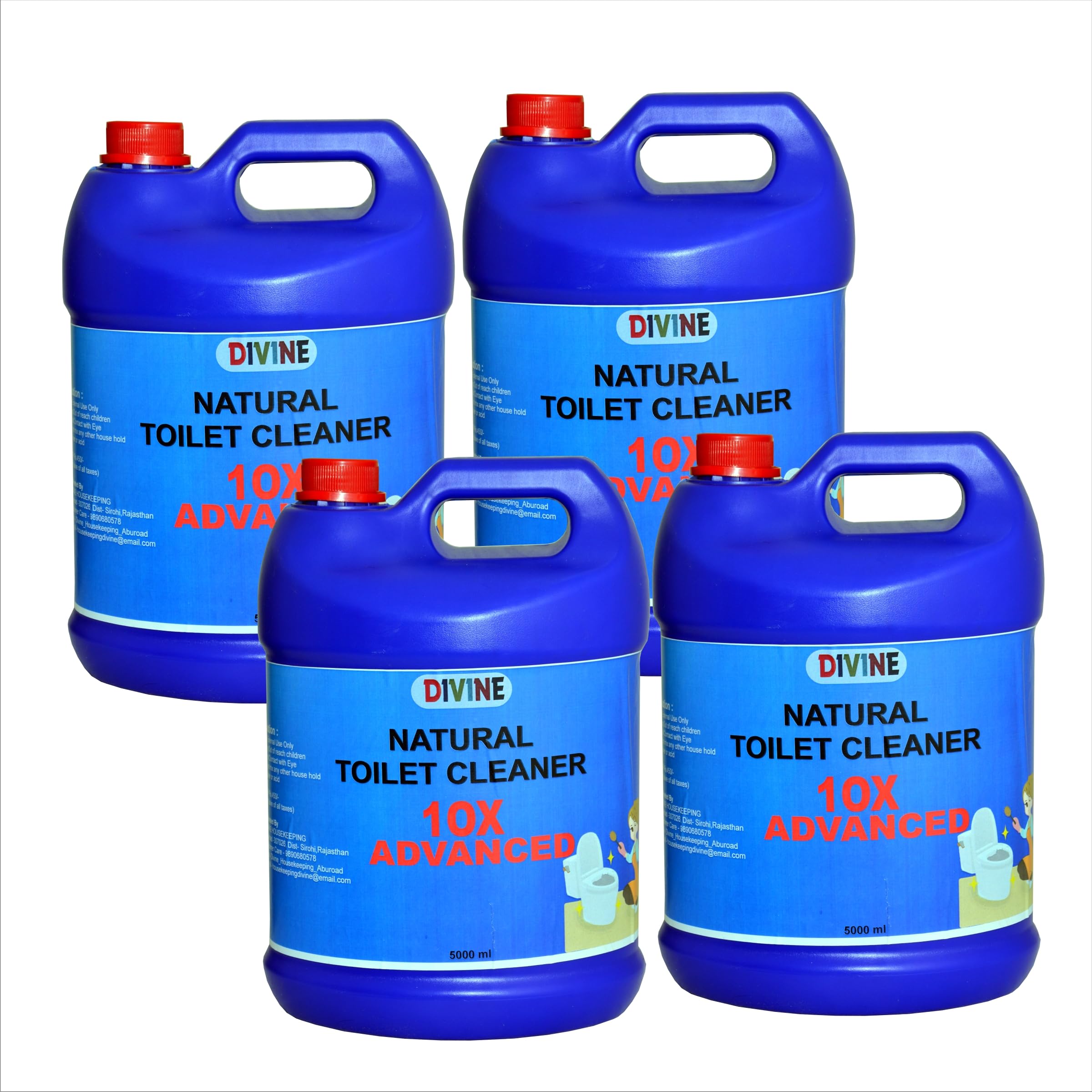 DIVINE Advanced Thicker Formula Toilet Cleaner | Disinfectant Long Lasting Freshness Cleaner | Removes Tough Stains | 5 Litre Each Pack (Pack of 4) (B0D6G5SKFT) Amazon Price History, Amazon Price Tracker