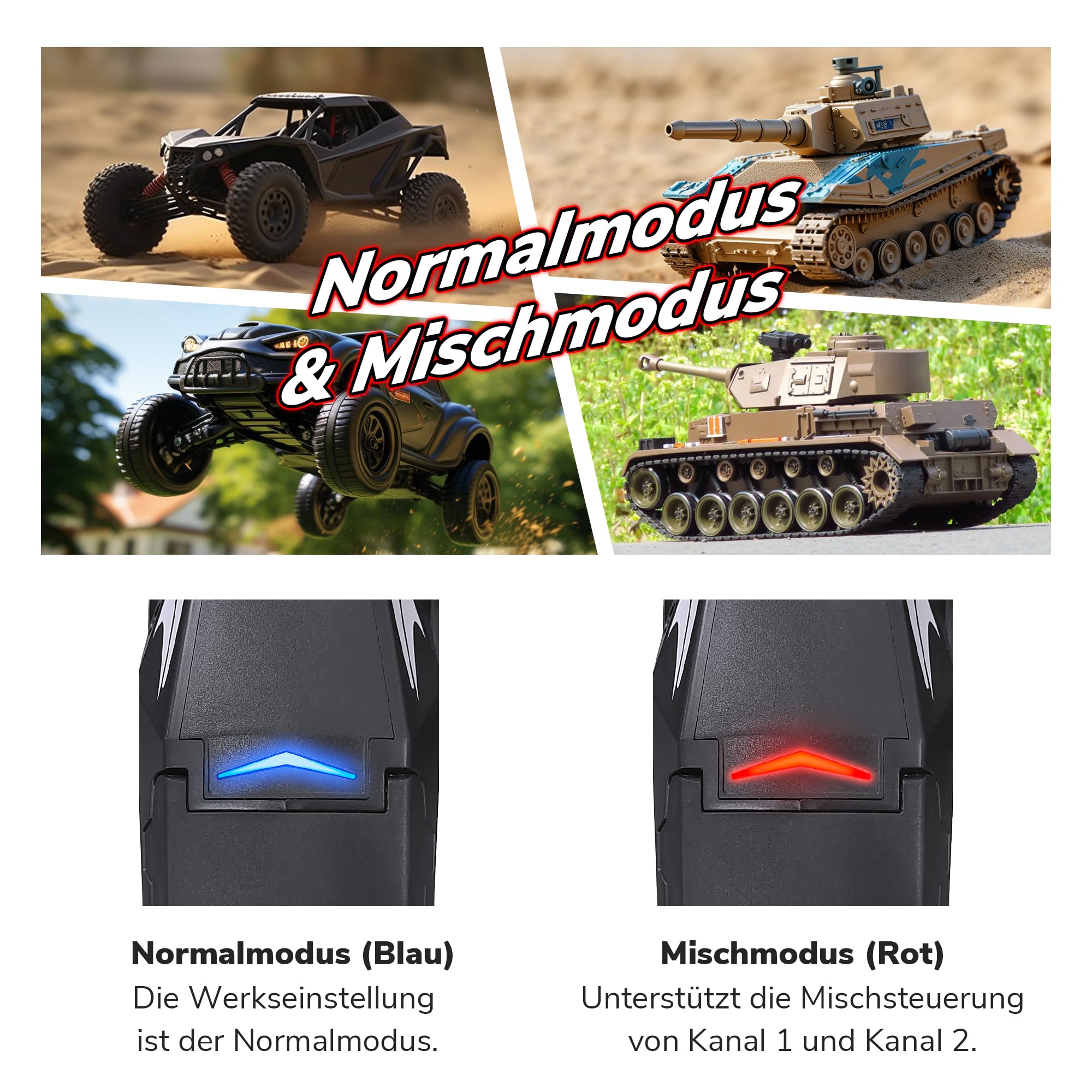 DUMBORC X4 2,4 GHz 4-Kanal-RC-Fernsteuerung und P6F-Gyro-Empfänger