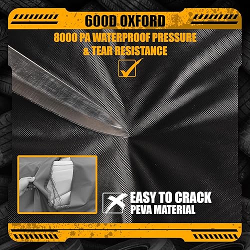 Miniatura 4 de TMS - Funda para lancha de 19 pies con haz de 96 pulgadas de ancho para lancha baja, barco Jon, barco de casco V, barco de tres cascos, lancha de