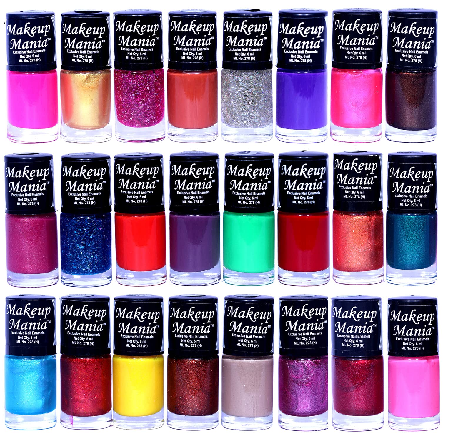 Nail Polish Set of 24 Pcs, Nail Paint of 6ml each x 24 Pcs, MultiColor Set 88-94 (Combo of 24 Pcs)