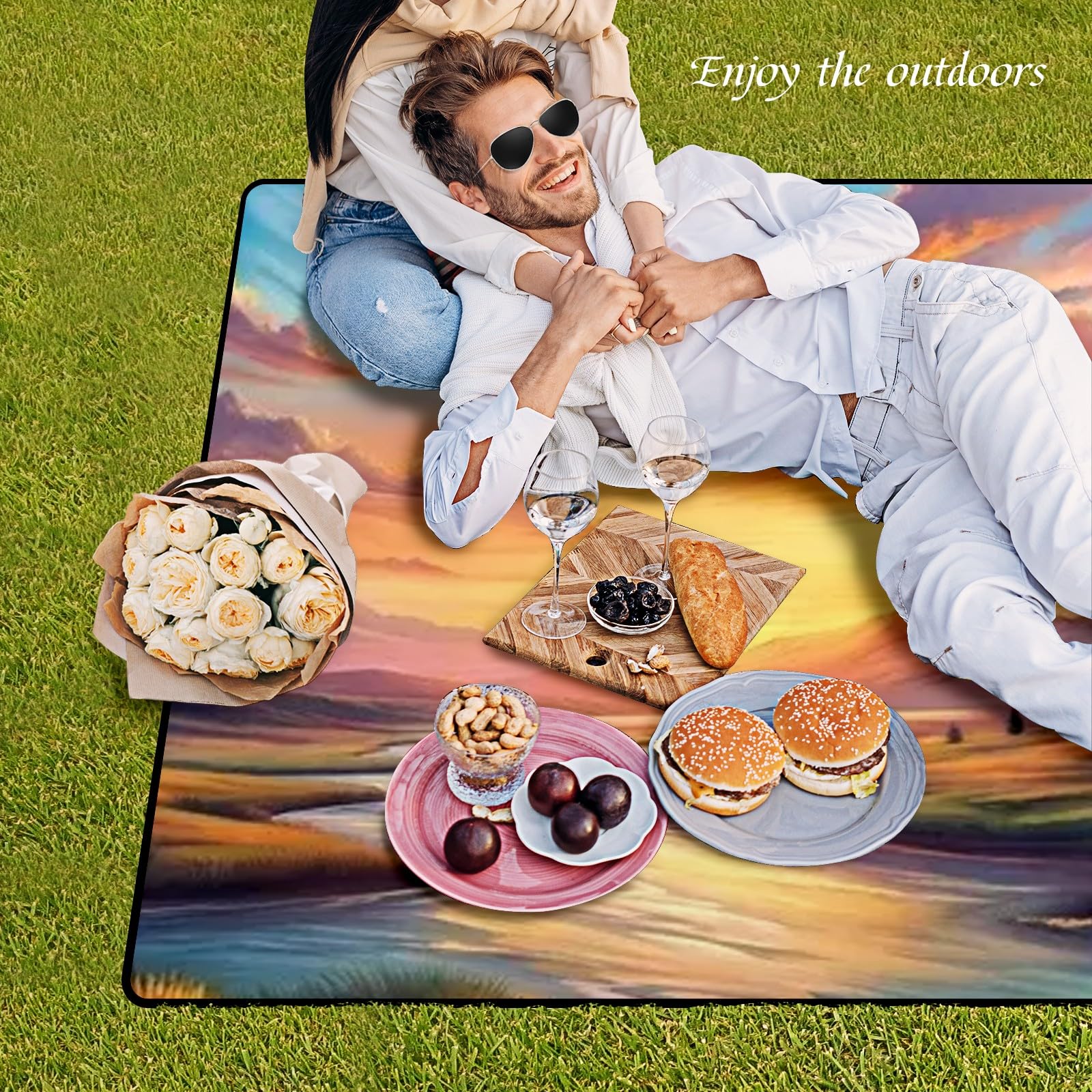 Sustainable Outdoor Picnic Blankets Custom Extra Large Picnic