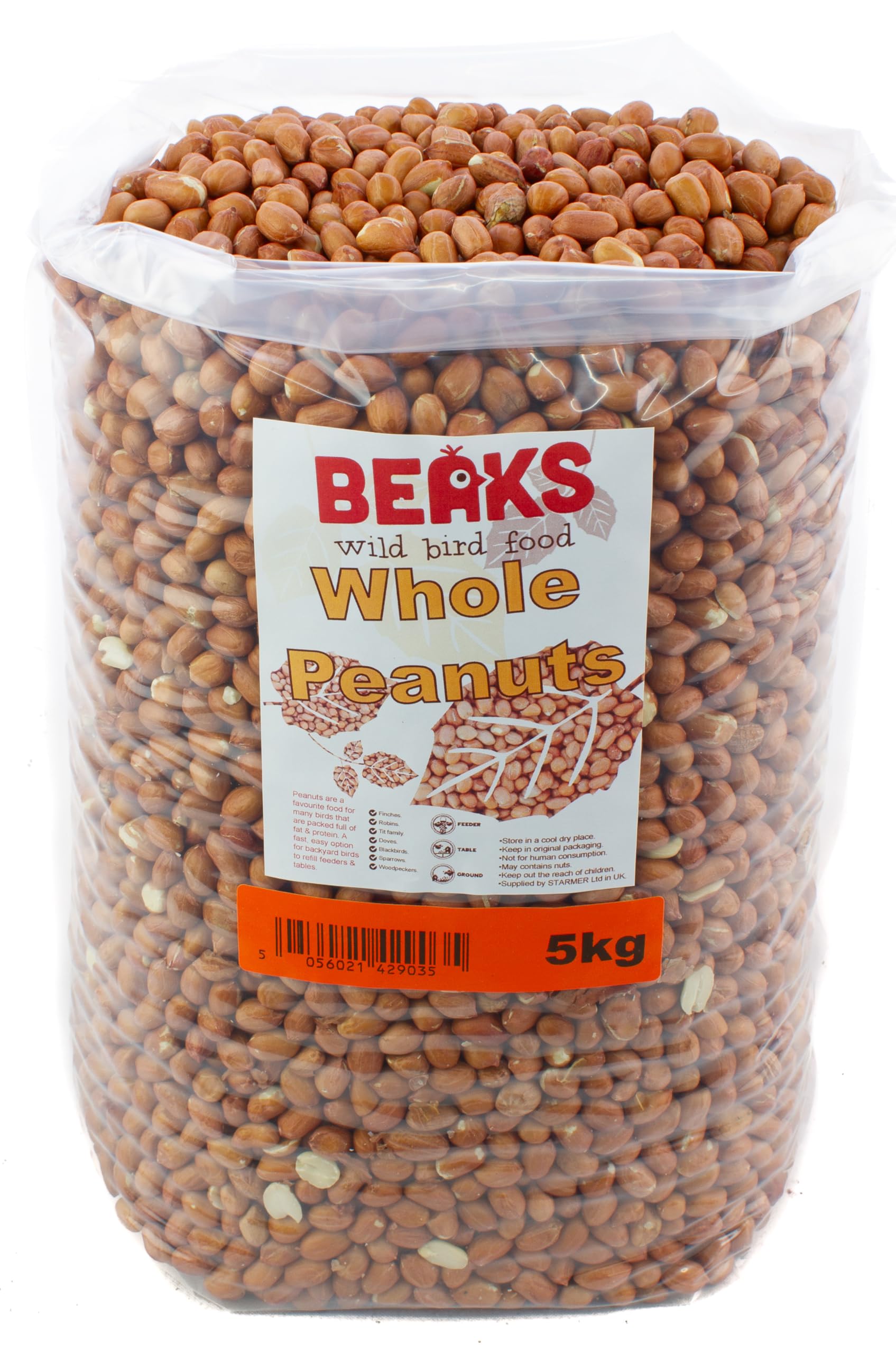 WHOLE PEANUTS wild bird feed (5kg)