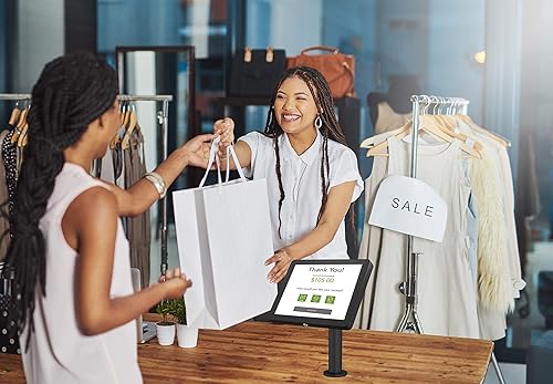 Miniatura 6 de Caja de bloqueo y soporte CTA Paragon recinto con cuello curvado y carcasa de metal resistente para iPad 7 y 8 generación de 10,2", iPad Air Gen 1,