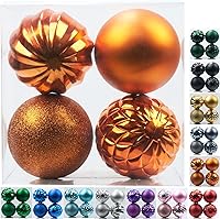 Vista 46 de Emopeak - 24 mini bolas para árbol de Navidad, irrompibles, bolas colgantes para decoración de fiestas, bodas y festividades, de 1.2 pulgadas