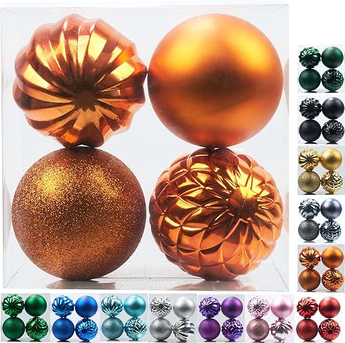 Miniatura 46 de Emopeak - 24 mini bolas para árbol de Navidad, irrompibles, bolas colgantes para decoración de fiestas, bodas y festividades, de 1.2 pulgadas