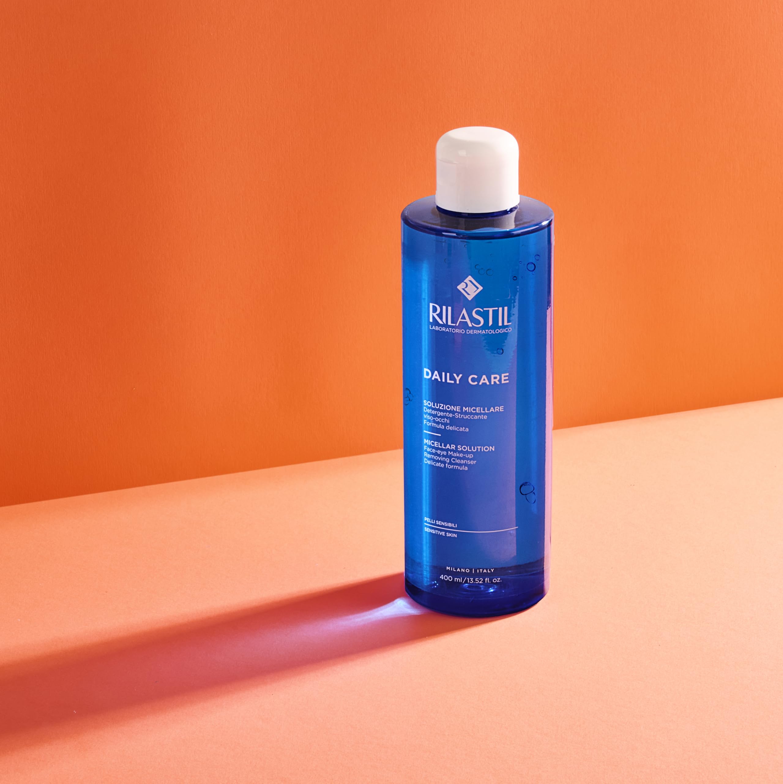 Rilastil Daily Care Soluzione Micellare Lenitiva, Detergente Struccante Viso Occhi senza Risciacquo per Pelli Sensibili e Reattive, Confezione da 400 ml