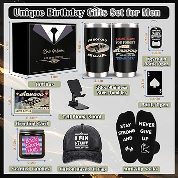 Birthday Gifts for Mens and Women Who Have Everything, Christmas Gifts Baskets for Teen Girls and Dad