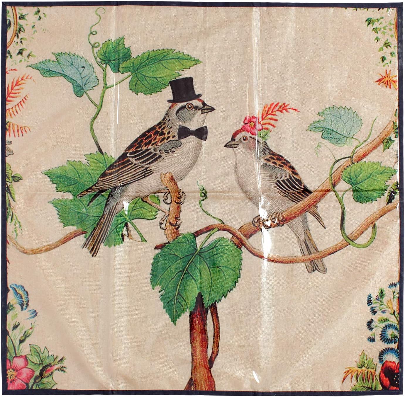 CASA-NEST Digital Print Food Mat,Waterproof Bed Server/Food Mat/Bedsheet Protector/Laminated with 3 Layered Heavy Material. (Bird Smart)