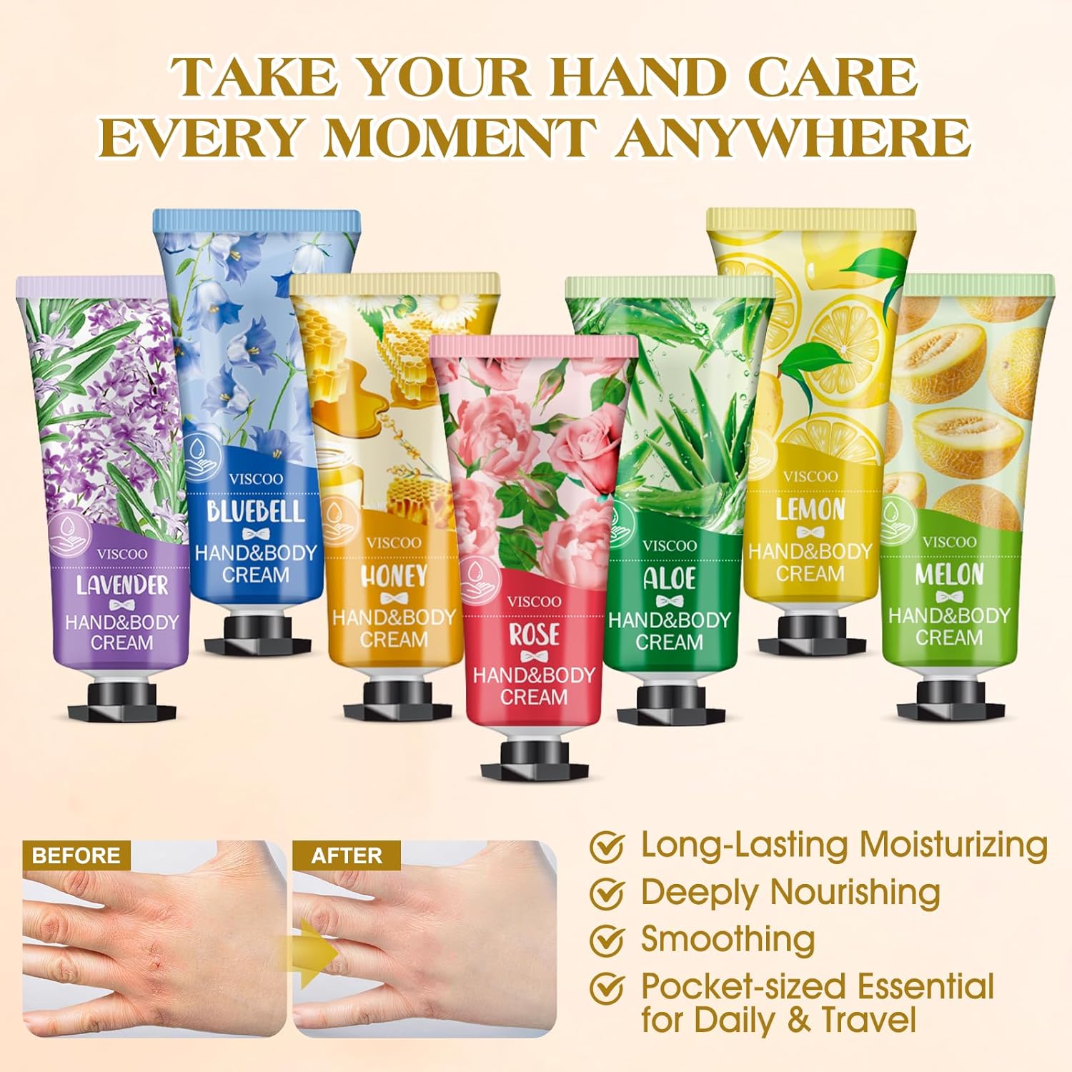 VISCOO 252 Pack Hand Cream Gifts Set for Women, Mothers Day Gifts, Teacher Appreciation Gift, Nurses Week Gift, Bulk Gifts for Women, Moisturizing Mini Hand Lotion Travel Size for Dry Cracked Hands