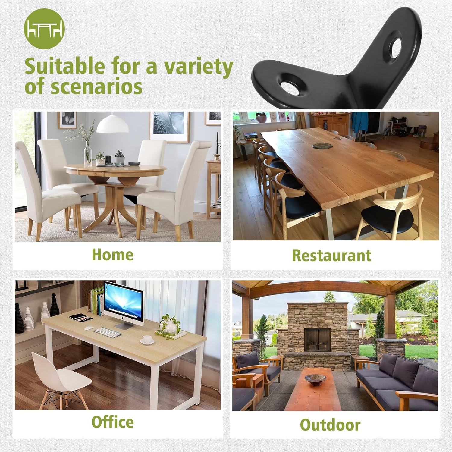 16Pcs L Bracket Corner Braces, 90 Degree Corner Brackets, Black Stainless Steel Right Angle Bracket, 25 x 25 x 16mm