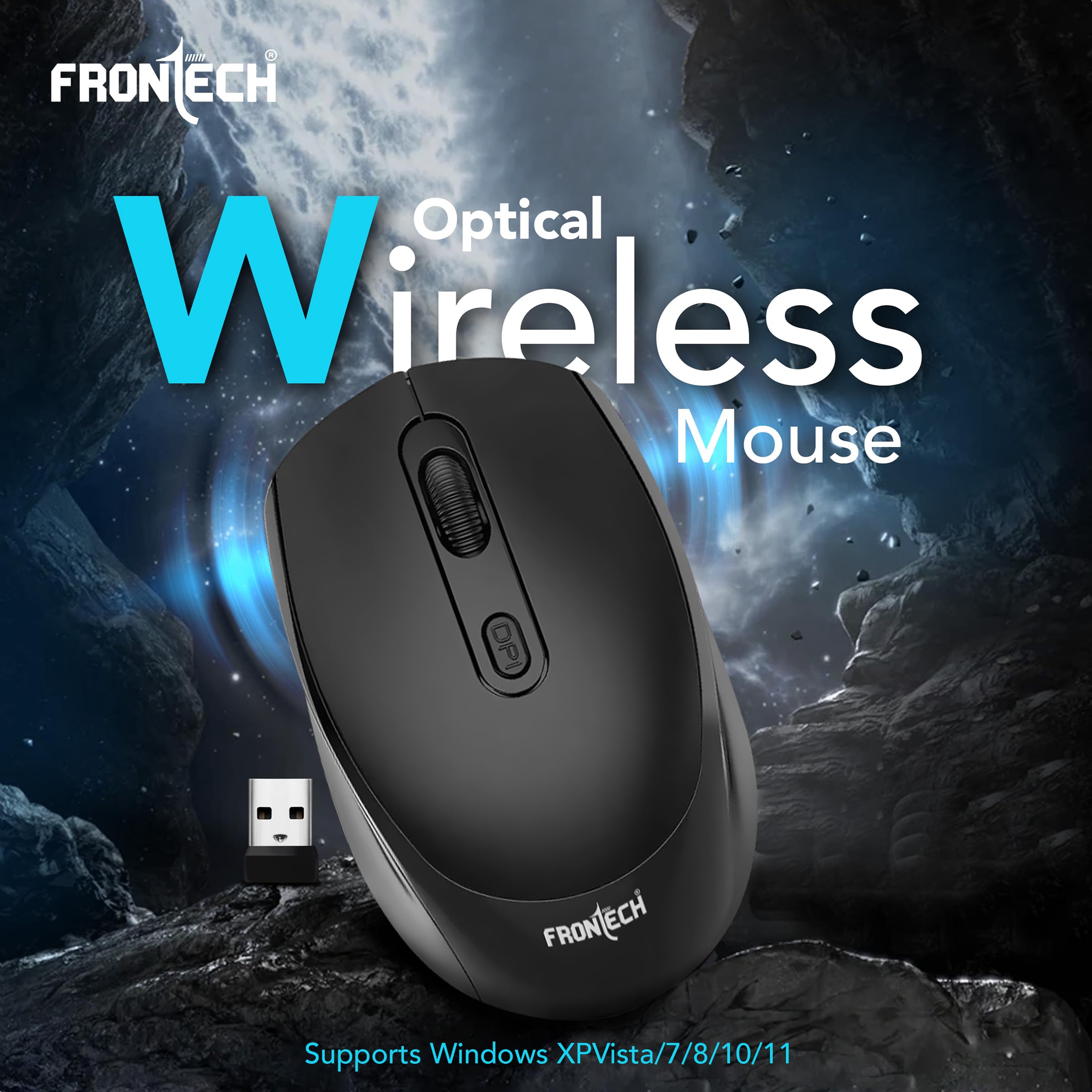 FRONTECH MS-0073 Wireless Mouse - View 1