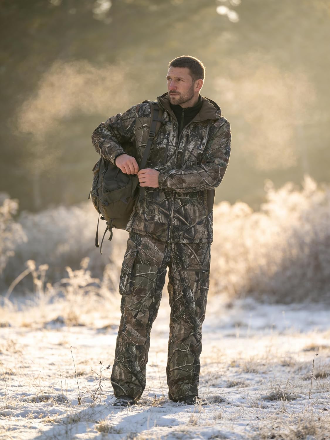 Krumba Mens Camo Hunting Pants: Winter Insulated Warmer Tactical Windproof Softshell Hiking Trouser - Image 5