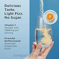 Vista 3 de Designs for Health C+BioFizz - Polvo de bebida con vitamina C efervescente de alta potencia con bioflavonoides, apoyo inmunológico + antioxidante