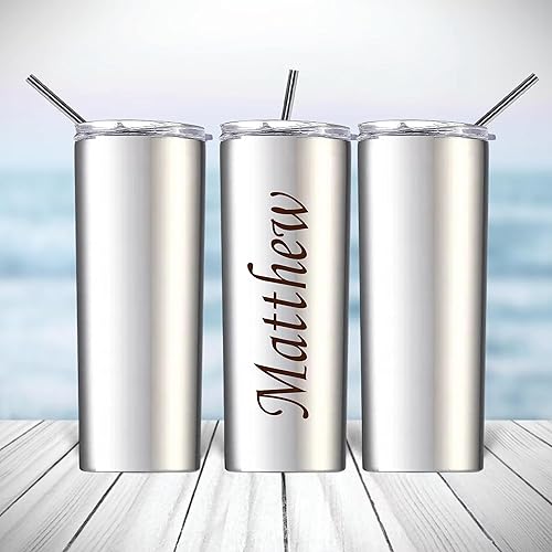 Miniatura 4 de Vaso | Regalos personalizados | Vasos de 20 onzas | Vaso grabado | Vasos personalizados | Vasos de acero inoxidable | Taza de viaje | Artículos